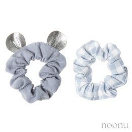 Rockahula Kids gumki scrunchie do włosów dla dziewczynki 2 szt. Little Mouse Blue