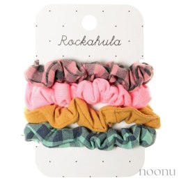 Rockahula Kids gumki scrunchie do włosów dla dziewczynki 4 szt. Happy Days