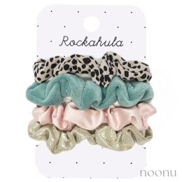 Rockahula Kids gumki scrunchie do włosów dla dziewczynki 4 szt. Leopard Love