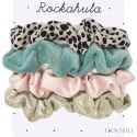 Rockahula Kids gumki scrunchie do włosów dla dziewczynki 4 szt. Leopard Love