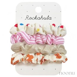 Rockahula Kids gumki scrunchie do włosów dla dziewczynki 4 szt. Rainbow Hearts