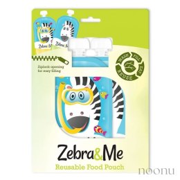 Zebra & Me saszetki tubki do karmienia wielorazowe 2 szt DIVER