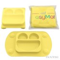 EasyTots silikonowy talerzyk trójdzielny z matą i lunchbox EasyMat Mini 2in1 BUTTER