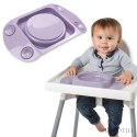 EasyTots silikonowy talerzyk z przyssawką i matą i lunchbox EasyMat Mini Max 2in1 LILAC