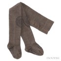 GoBabyGo antypoślizgowe rajstopy do raczkowania i nauki chodzenia WOOL Brown Melange 12 m+