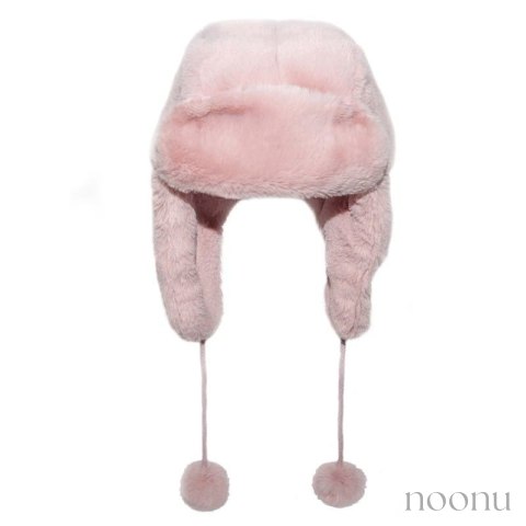 Rockahula Kids czapka zimowa futerko dla dziewczynki Teddy Fur Dusky Pink 3-6 lat