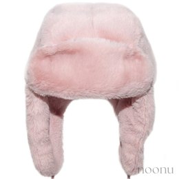 Rockahula Kids czapka zimowa futerko dla dziewczynki Teddy Fur Dusky Pink 3-6 lat