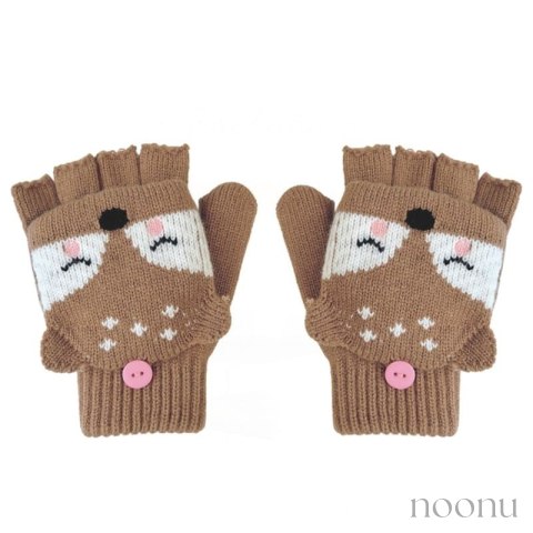 Rockahula Kids rękawiczki zimowe dla dziewczynki Doris Deer Knitted 7-10 lat