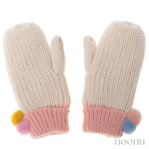 Rockahula Kids rękawiczki zimowe dla dziewczynki Dreamy Rainbow Knit Bobble wiek 3-6 lat