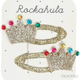 Rockahula Kids spinki do włosów dla dziewczynki 2 szt. Glitter Crown Clips