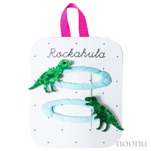 Rockahula Kids spinki do włosów dla dziewczynki 2 szt. T-Rex Glitter