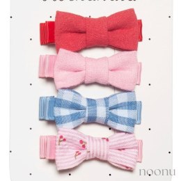 Rockahula Kids spinki do włosów dla dziewczynki 4 szt. Cherry Gingham Mini Bow