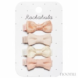 Rockahula Kids spinki do włosów dla dziewczynki 4 szt. Flora Linen Mini Bow