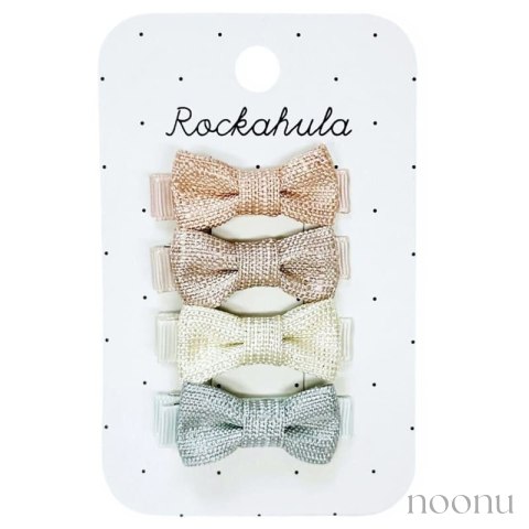 Rockahula Kids spinki do włosów dla dziewczynki 4 szt. Nordic Shimmer Mini Bow