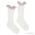 GoBabyGo antypoślizgowe skarpetki do nauki chodzenia LIBERTY BAMBOO Off White Michelle Pink 12 m+