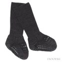 GoBabyGo antypoślizgowe skarpetki do nauki chodzenia WOOL Dark Grey Melange 12 m+