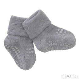 GoBabyGo antypoślizgowe skarpetki do nauki chodzenia WOOL Grey Melange 12 m+