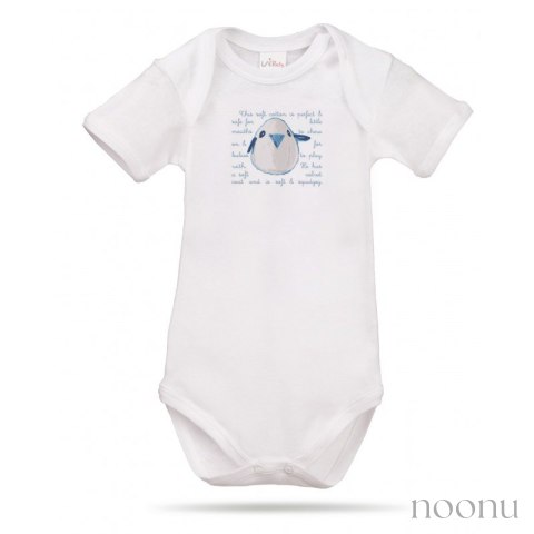 Lait Baby Organic Body Short Sleeve Tweet the Bird Blue 3 m+