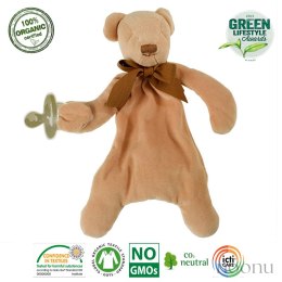 Maud N Lil Opiekun smoczka z organicznej BIO bawełny GOTS Cubby The Teddy Comforter 2in1