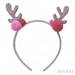 Rockahula Kids opaska do włosów dla dziewczynki Jolly Pom Pom Reindeer Ears