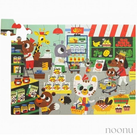 Petit Monkey - MAXI Puzzle Wesołe zwierzęta - Supermarket