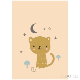 Petit Monkey - Poster Leopard pastel peach 42 x 29,7 cm