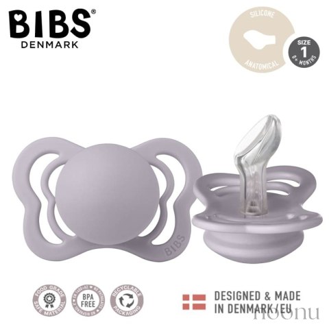 BIBS COUTURE FOSSIL GREY S Smoczek ortodontyczny silikonowy