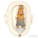 Hi Little One czapka z chustą komplet ALPACA BOHO Mustard S Pom Pom