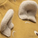 Hi Little One rampers dziecięcy MIŚ OverSize BOHO Mustard roz L Pom Pom