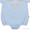 Hi Little One rampers niemowlęcy MIŚ OverSize BOHO Blue roz M Pom Pom