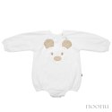 Hi Little One rampers niemowlęcy MIŚ OverSize BOHO White roz S Pom Pom