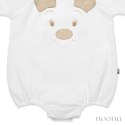 Hi Little One rampers niemowlęcy MIŚ OverSize BOHO White roz S Pom Pom